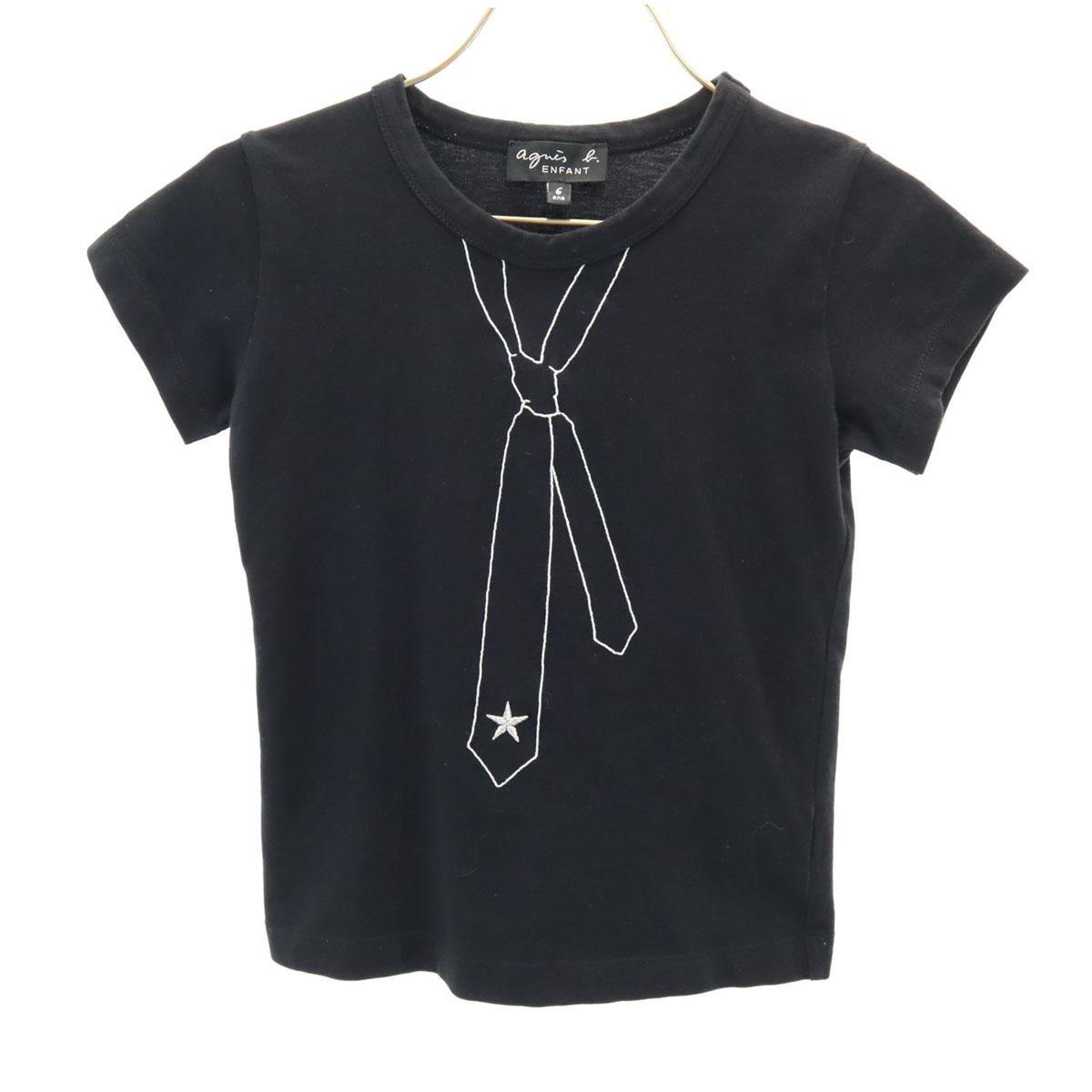

агнес б. ENFANT Сделано в Португалии Футболка с коротким рукавом 6 лет черная Детская Б/У