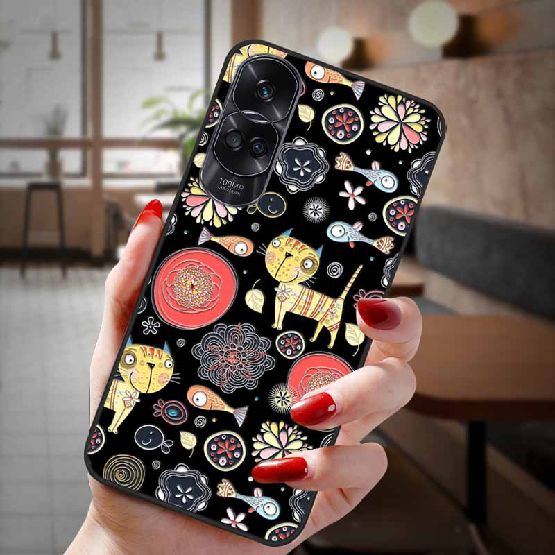 For Honor 90 Lite 5G Case 3D Flower Relief Emboss Silicon Back Cases For Honor 90 Cover Honor90 Pro 90Pro 90Lite Soft Protective