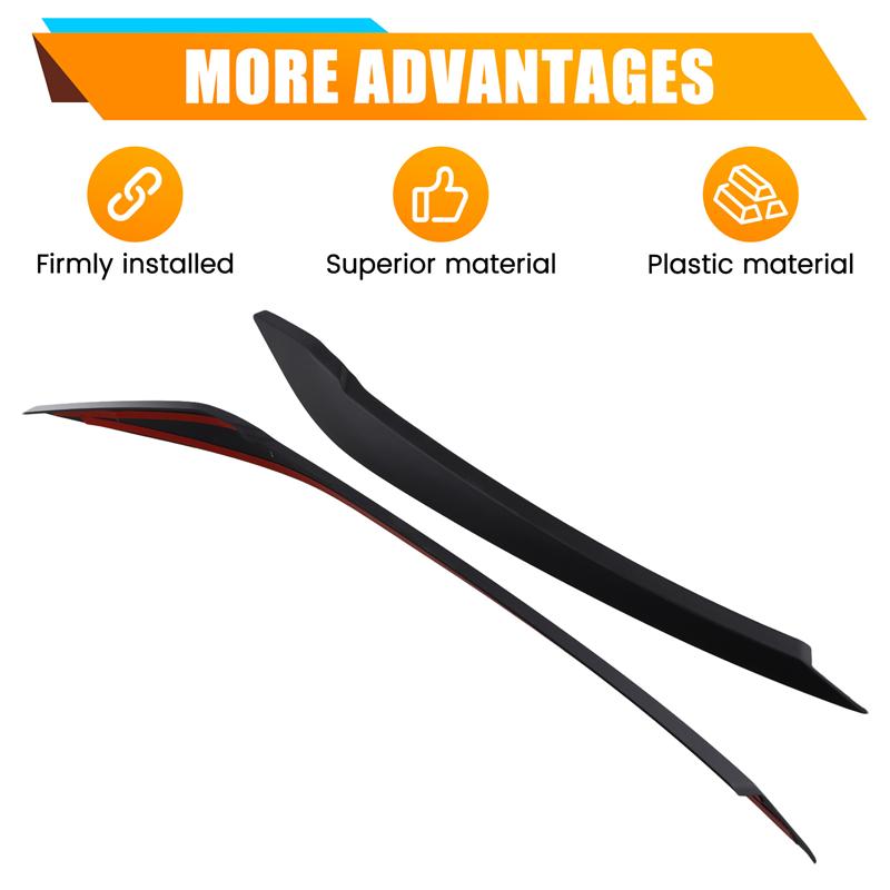 A03Z-Car Headlight Eyebrow Molding Trim Sticker For VW Polo - Lamp Eyelids Decorative Strips Lid Cover