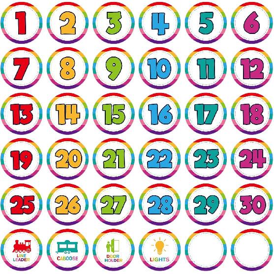 FLYAB Line up Spots for Classroom Floor Stickers - 48Pcs Bee Number Stickers Floor Numbers for Classroom Lining up for Back to School Kindergarten