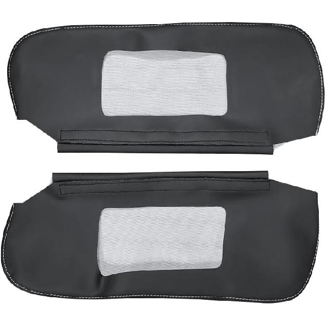 Car Sun Visor Cover, Left and Right Side Sun Visor Skin Pair Black Fits for Chevy Camaro 1993-2002, for Firebird 1993-2002, Microfiber Leather