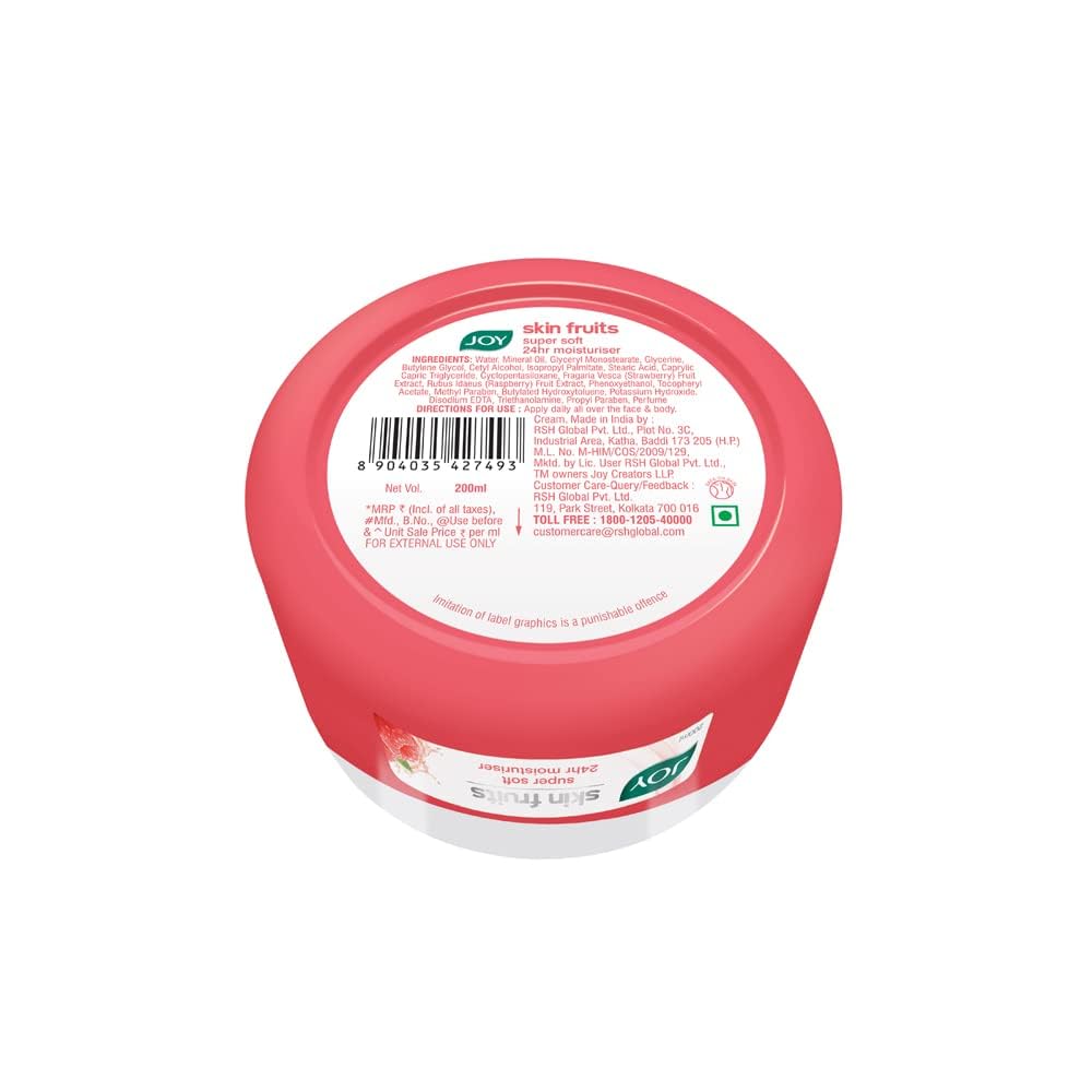 JOY Super Soft Skin Cold Cream 2 X 200 Ml Pack of 2 Lightweight Oil-Free Moisturizer for Face Hands Body