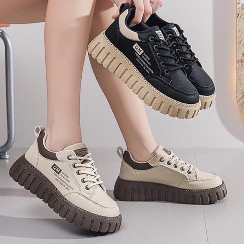 Spring Women's Shoes Breathable White Shoes Versatile Thick-soled Sports Shoes Casual Sneakers
