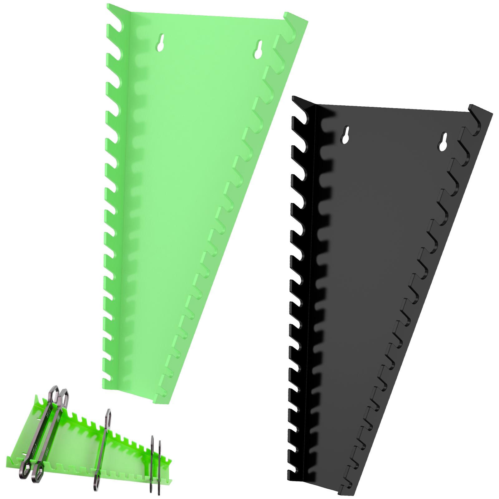 

2Pcs Wrench Storage Rack Wrench Storage Box Sorter Bracket Standard Wrench Storage Tool Garage Wrench Tray