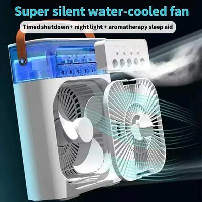 Rozprašovací ventilátor s pěti otvory Zvlhčování Chlazení Ventilátor klimatizace Stolní ubytovna Mini chladič USB