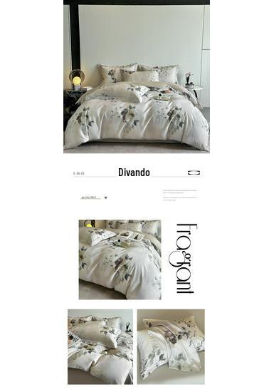 Tencel Cotton Printed Four-Piece Set - Lightweight Luxury Bedding for Spring & Summer