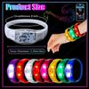 20-100 Piezas Pulseras LED para Bodas Pulsera Luminosa Activada por Música y Sonido Pulseras que Brillan en la Oscuridad Para Suministros de Fiesta de Cumpleaños