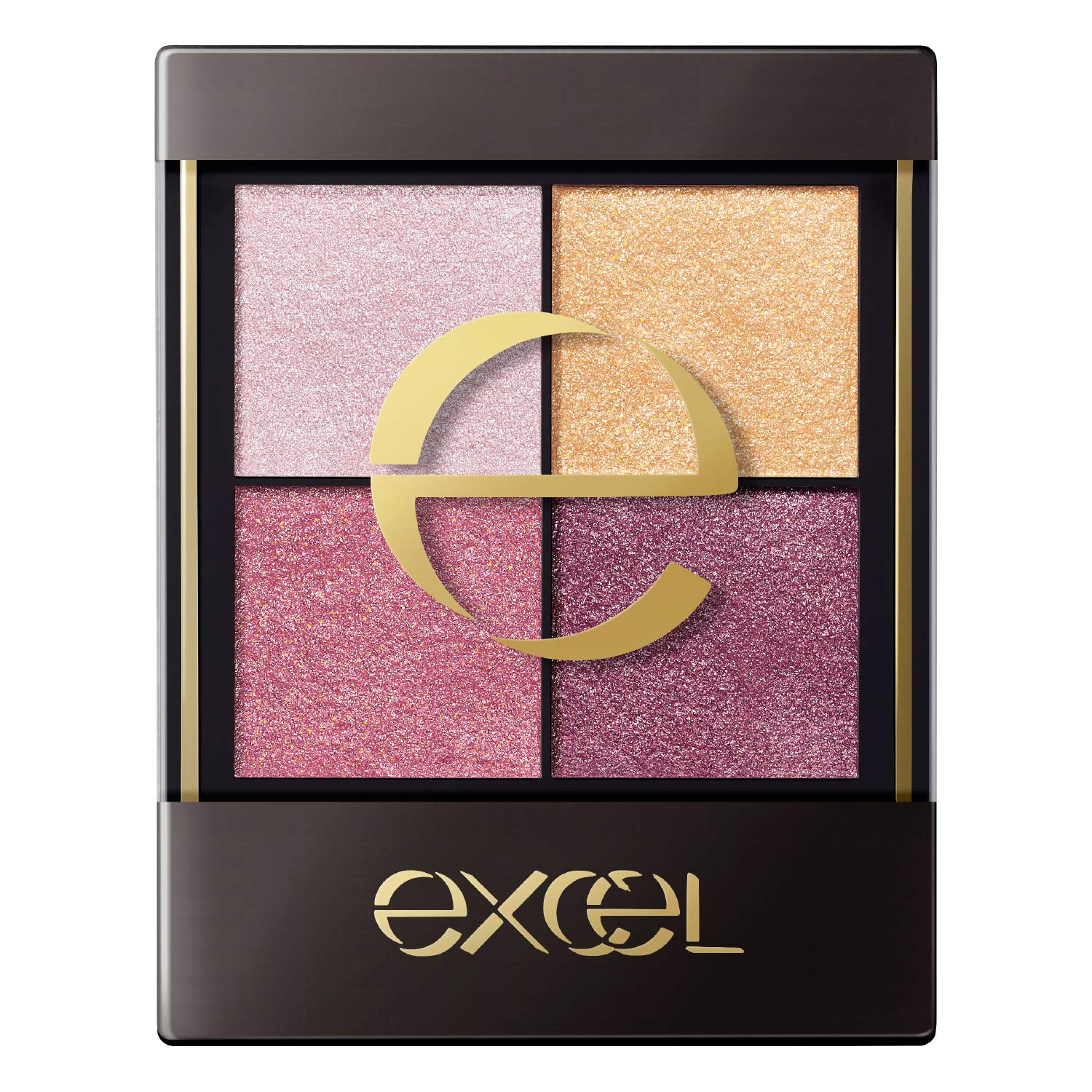 excel Real Clothes Shadow CS11 (Cherry Scarf) Palette Eyeshadow: 4 colors in 3 textures (glossy, shimmery, matte).