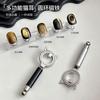 Multi-function Cat Ear Ring Nail Art Magnet Eye Gel Polish Hollow Glass Bead Effect Tool