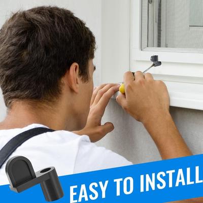 24 Stück mit Schrauben Fliegengitter-Clips Versetztes Design Universelle Fliegengitter-Clips Wetterbeständiges Fensterbefestigungs-Set