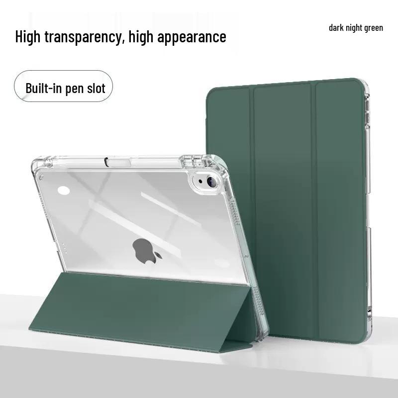 2023 iPad Air 4 Pro 11 Case with Pen Slot, 9.7-10.4 Inch High-Transparency Acrylic Trifold for Huawei