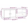 TV Cabinet Honey Brown 105 x 34 x 40 cm Solid Pine Wood