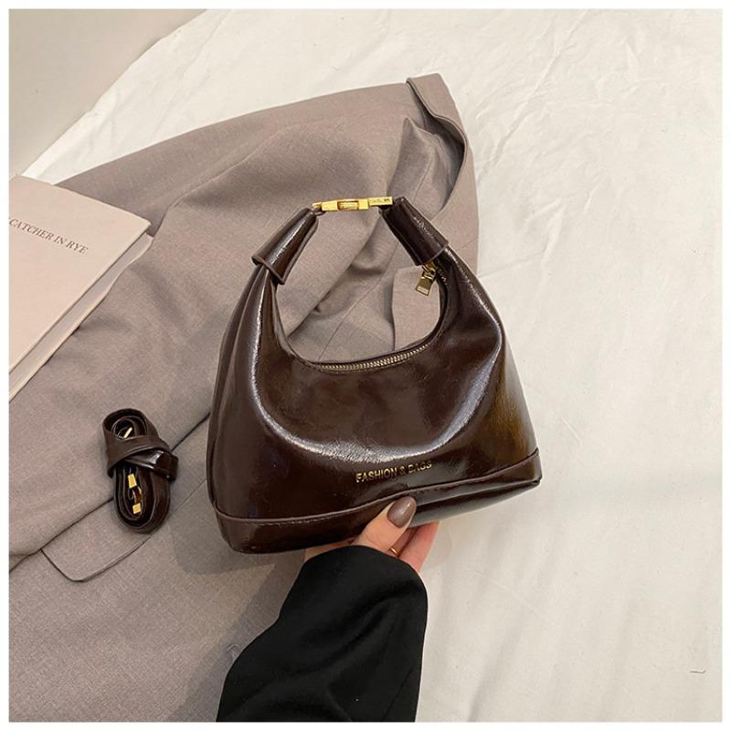 

New solid color fashionable portable messenger dumpling bag retro summer casual simple shoulder messenger bag