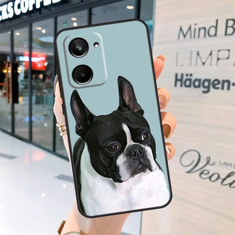 Boston Terrier Dog Case For Realme 15 13 12 10 11 14 Pro Plus GT6 GT7 C15 C35 C53 C55 C61 C63 C65 C67 C71 C75