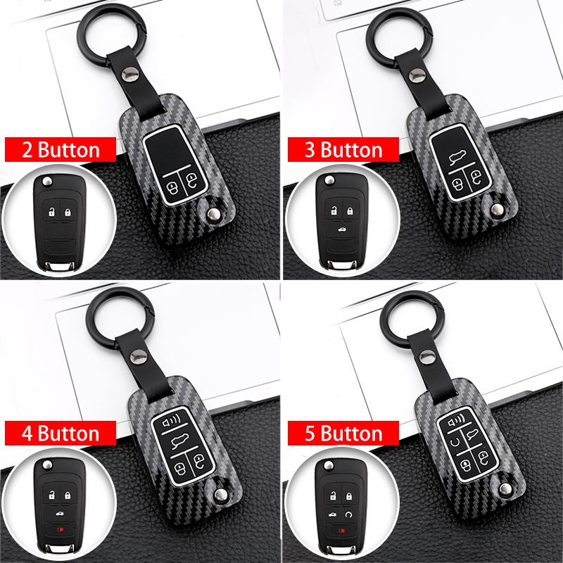 Carbon Fiber Remote Car Key Cover Case For Opel Vauxhall Mokka Astra J Corsa E Insignia Zafira C For Chevrolet Cruze 2009-2014