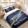 Custom Name Bedding Set 3 PiecesLeeds Rhinos Print Duvet Cover + 2 Pillowcases Soft Bed Decor