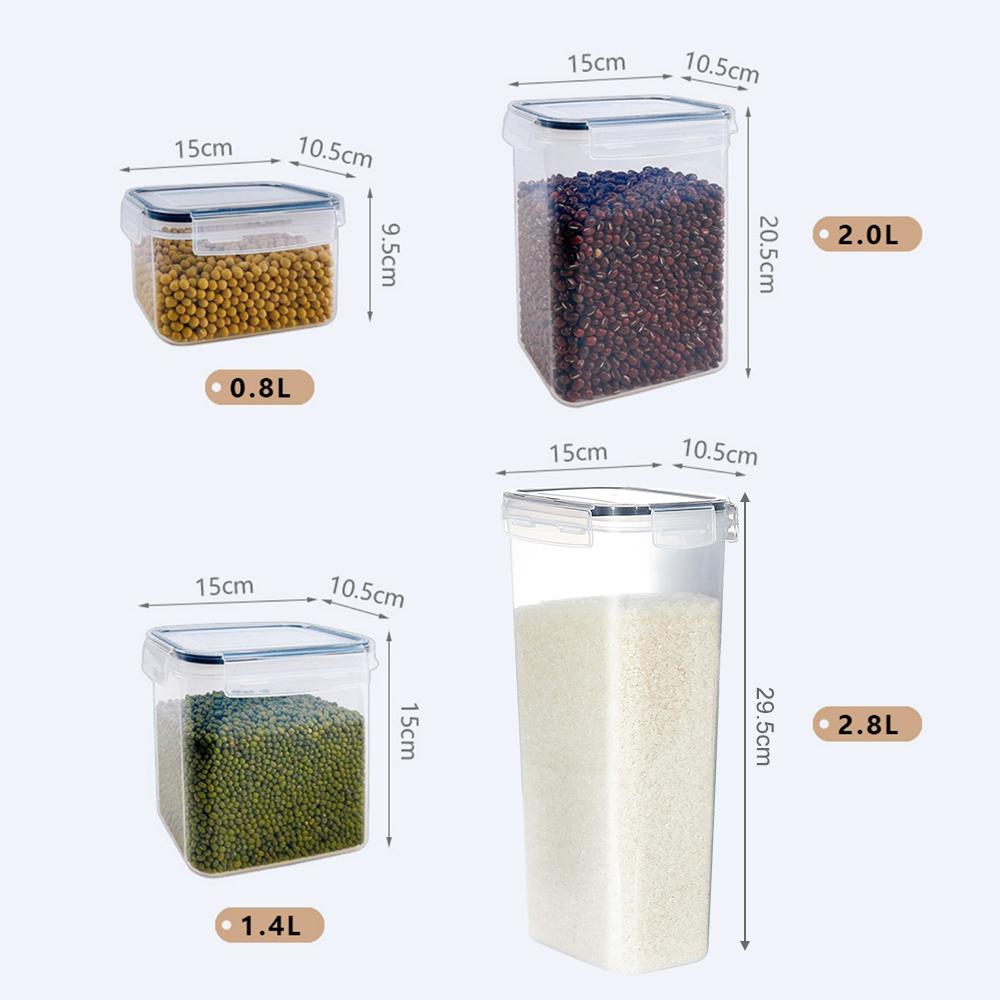 7PCS Food Storage Containers Kitchen Storage Container BPA Free PP Pantry Organization with Lid