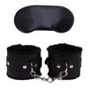 Goods For Adults Set Sexy Leather Plush Handcuffs Blindfold Spanking Soft Whips Tying Cotton Rope Couple Games Bondage Equipment