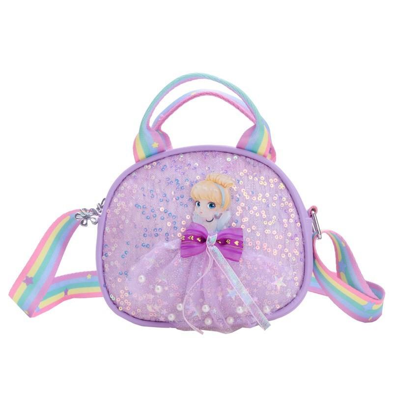 Adorable Japanese Style Gender Neutral Kids Shoulder Bag With Cute Bow And Sequins