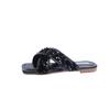 Fashion Aphixta Bling Sequined Decoration Flat With Slippers Cross Straps Casual Women Outside Slides Square Toe Summer Sandals Shoe