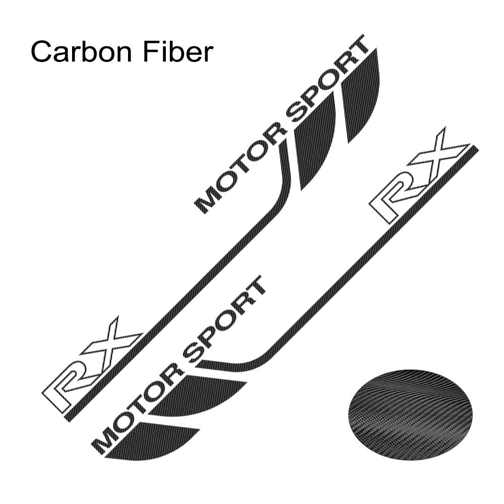 

2 шт., наклейки с боковой полосой на дверь автомобиля для Lexus RX 350 250 300, моторная графика, спортивное украшение кузова, автоаксессуары, винил Carbon Fiber