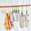 12-Pack Strong Windproof Hook Clip Clothes Hangers for Drying Clothes Socks Underwear - Small Household Clothesline Clips