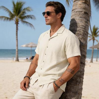 Men's Shirts Short Sleeve Button Down Shirts Wrinkle Free Casual Comfortable Vacation Beach Summer Tops Soft Lightweight Guayabera Shirt for Men