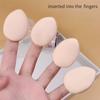Dry Wet Dual-use Blush 7pcs Mini Finger Puff Makeup Sponge Thumb Air Cushion Puff Cosmetic Puff