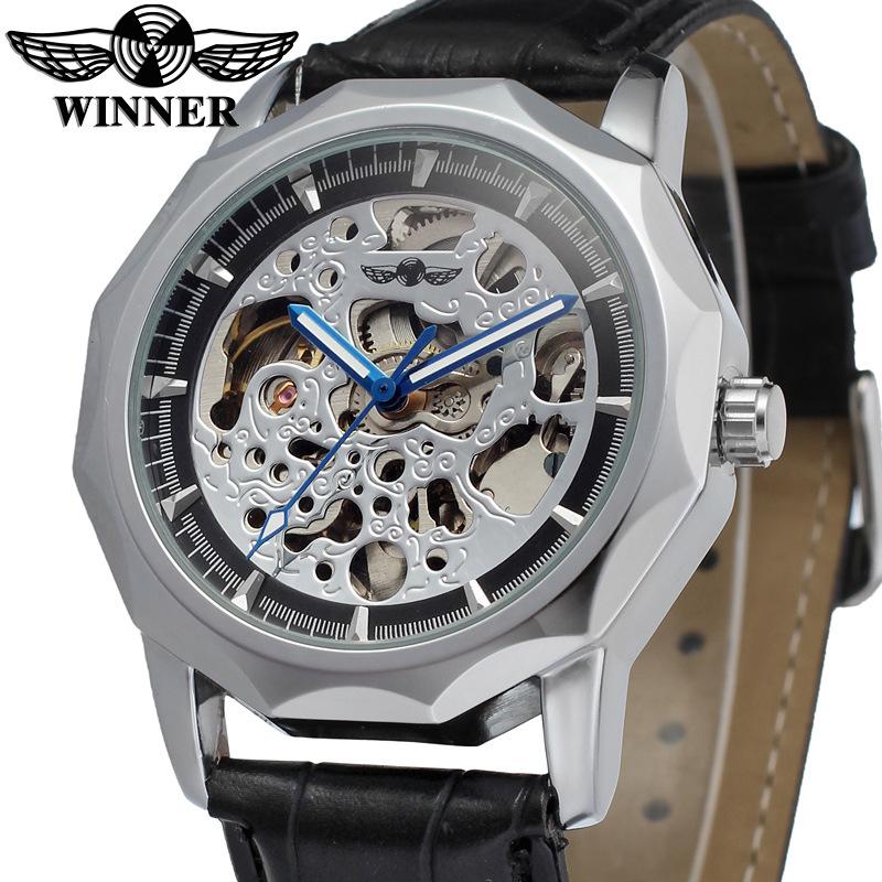 Mechanical Watch, Winner Mechanical Automatic Watch, Men'S Steel Belt Watch, Gold Men'S Watch