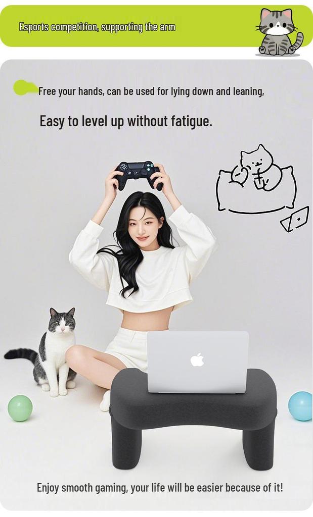 Multifunctional Bed Desk: Game, Read, Study & Work Cushion for Home