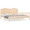 VidaXL Bed Frame with Headboard 200x200 Cm Solid Wood 3192316