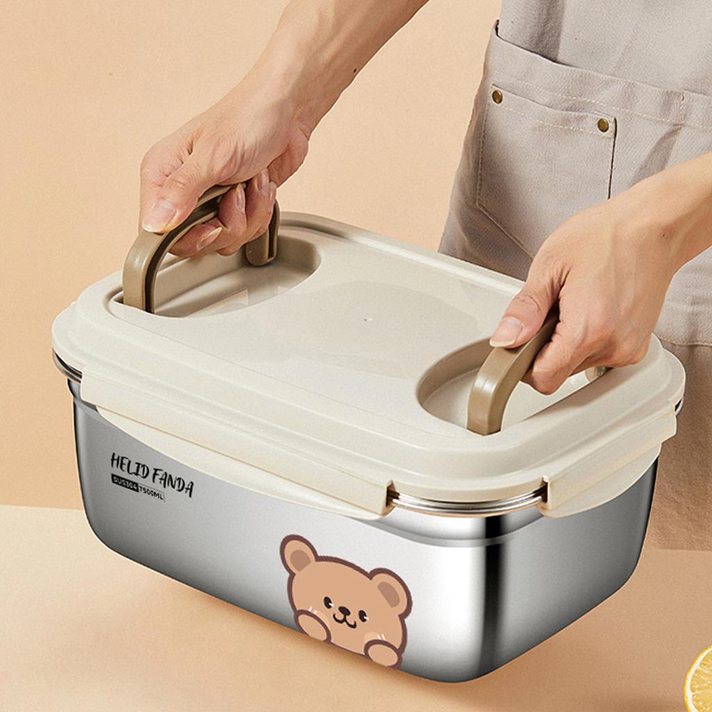 Lebensmittelaufbewahrungsbehälter mit großer Kapazität 304 Edelstahl Lebensmittel Frischhaltebox Versiegelt Auslaufsicher Kühlschrank Crisper