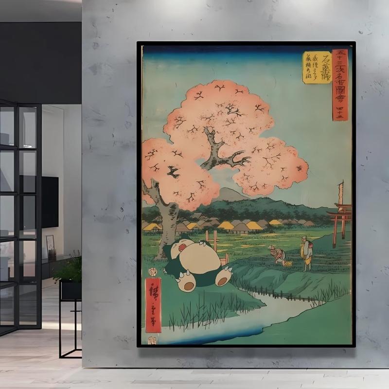 Leinwand Kunstwerk Malerei Pokemon Schiggy Poster Cartoon Bild Klassisch Haus Schlafzimmer Dekoration Gemälde Kindergeschenk