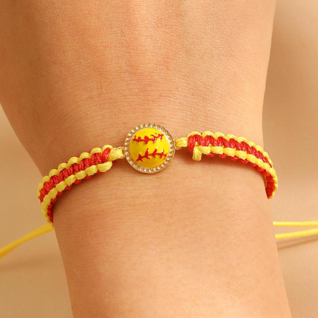 Cross-Border Sports-Style Handwoven Beaded Bracelets for Rugby, Volleyball, Football, Super Bowl, and World Cup Fans