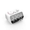 Music Bluetooth Speaker Snooze Digital FM Radio Table Alarm 1A+2A Clock USB Charger TF Player for iPhone Android