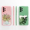 Fun Case For Samsung A73 Aesthetic Soft Liquid Silicone Funda For Samsung Galaxy A73 5G Phone Back Cover With Camera Protection