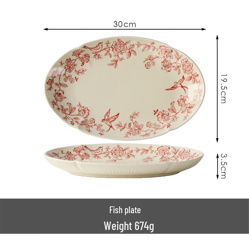 OIMG Nordic Ceramic Fish Plate