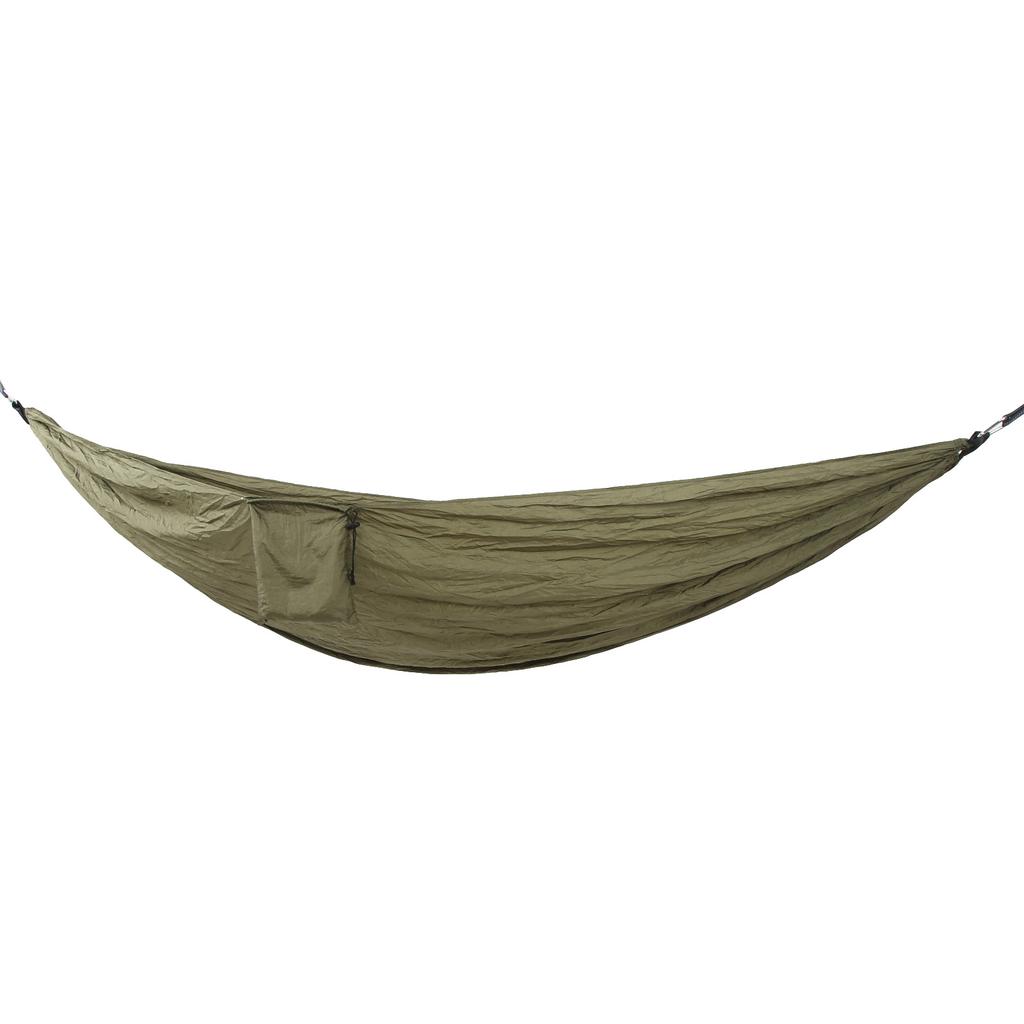 Double Portable Hammock Quick Drying Nylon Camping Hammock with Tree Strap for Outdoor Hiking Travel Backpacking Army