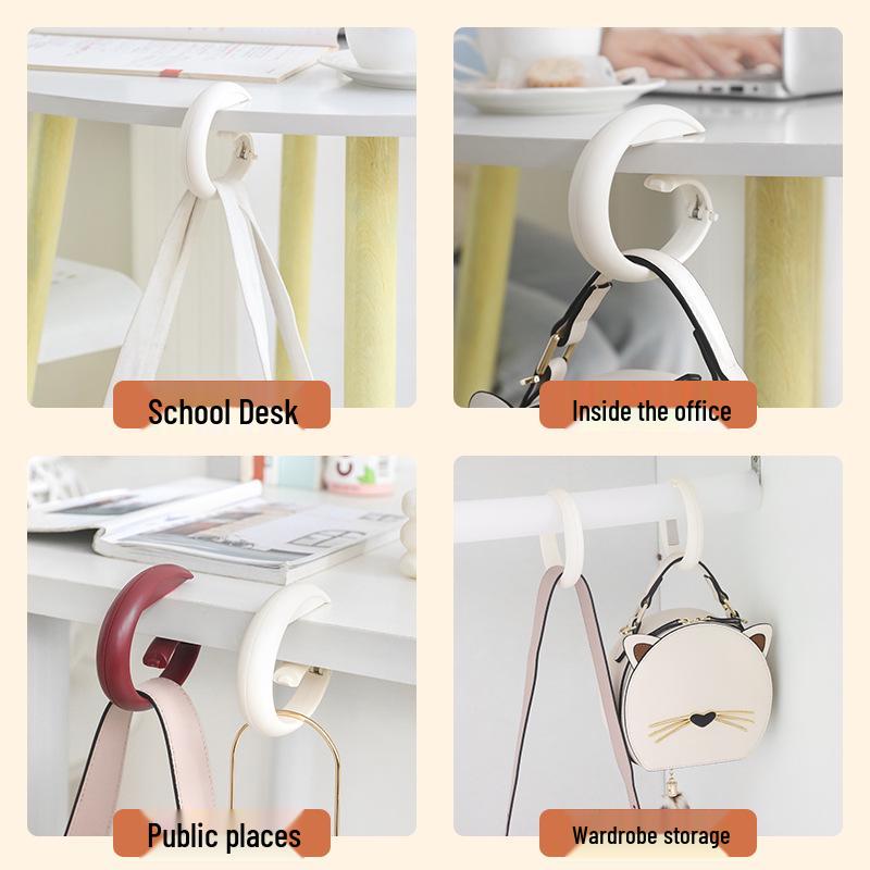 Portable Table-Side Bag Hook for Classroom Desks
