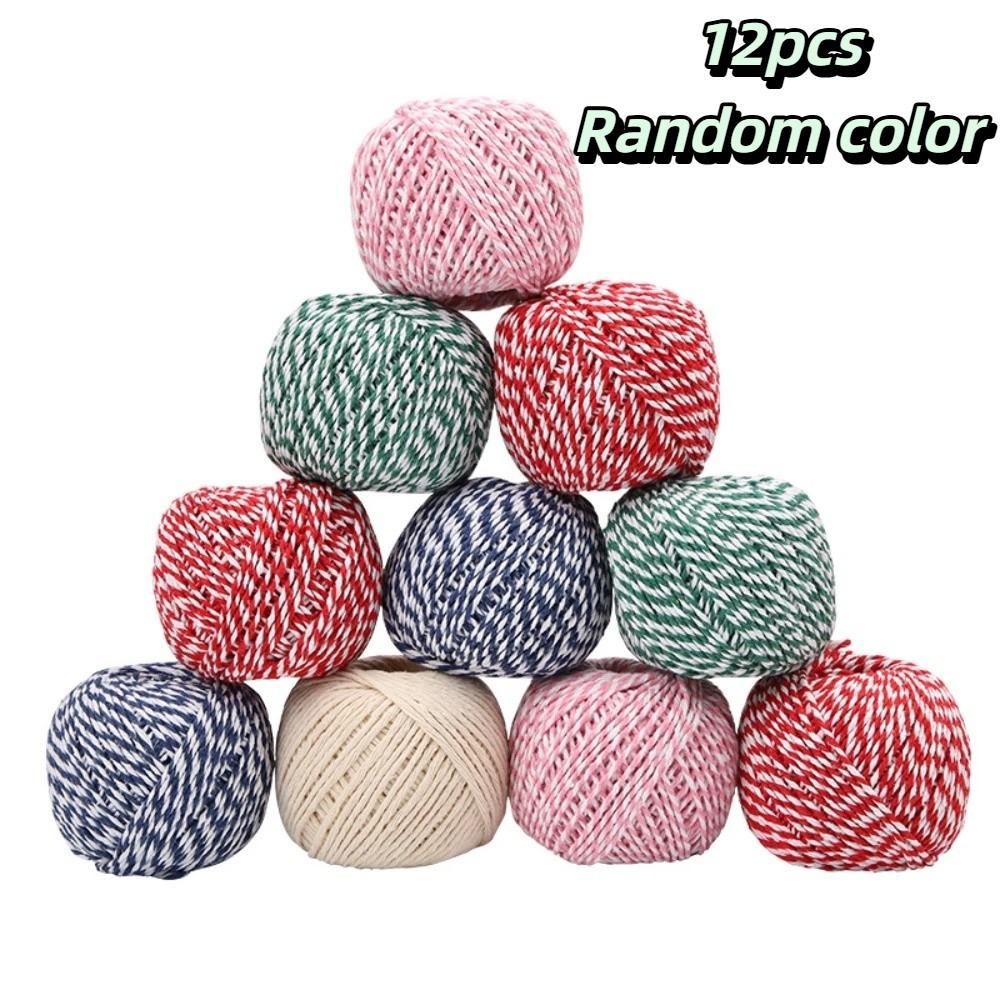 

12pcs 1.5mm Thick Thick String 6 Colors Multipurpose Cord Reliable Braided Cord Daily Use 60m
