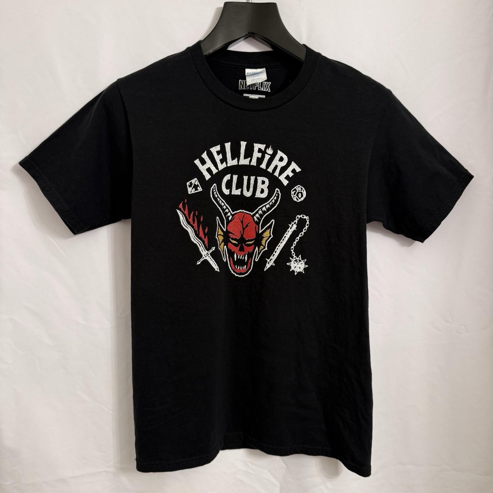 Hellfire Club Logo Stranger Things Graphic T Shirt Size Small Unisex T-Shirt XL