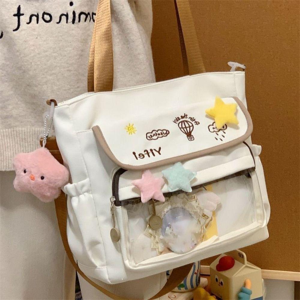 Sweet Student Crossbody Bag Large Capacity Y2K Anime Display Bag Cartoon Shoulder Ita Bag School