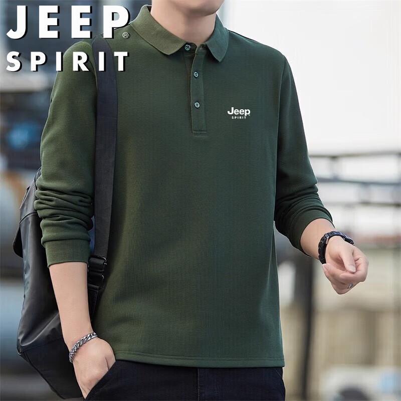 JEEP SPIRIT Men s Long-Sleeve Polo T-Shirt 2XL