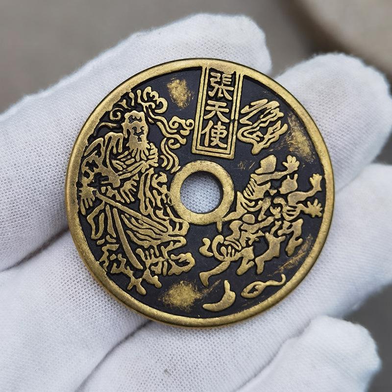 Zhang Angel zodiac antique coins, thick copper coins, brass, creative decorative toys, handicrafts, collectible gifts