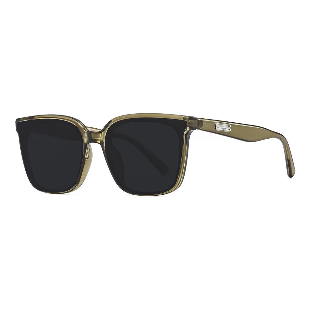Trendy Polarized Oversized Unisex Black Sunglasses with Sun Protection - 919