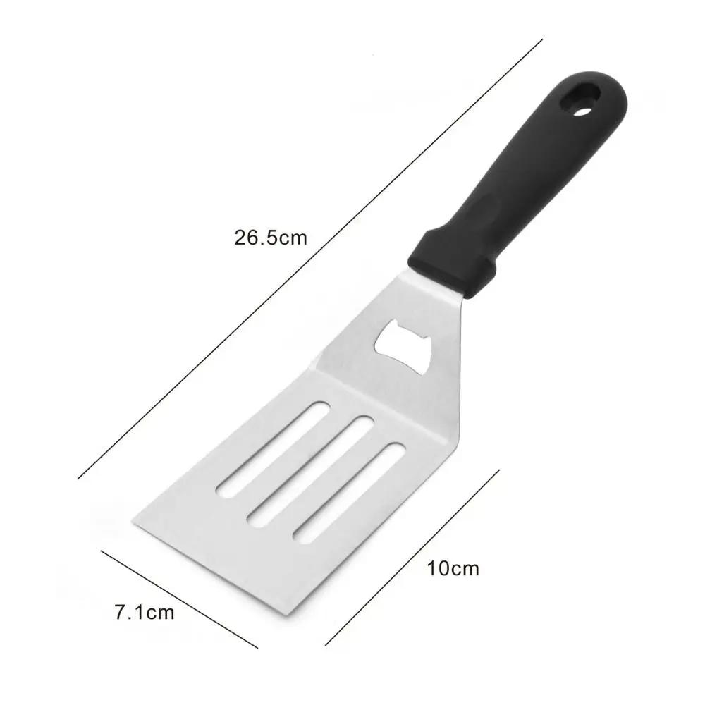 With Blade Grill Spatula Square/rectangle Head Griddle Spatula Pancake Scraper Anti-scald Handle Steak Spatula Burger