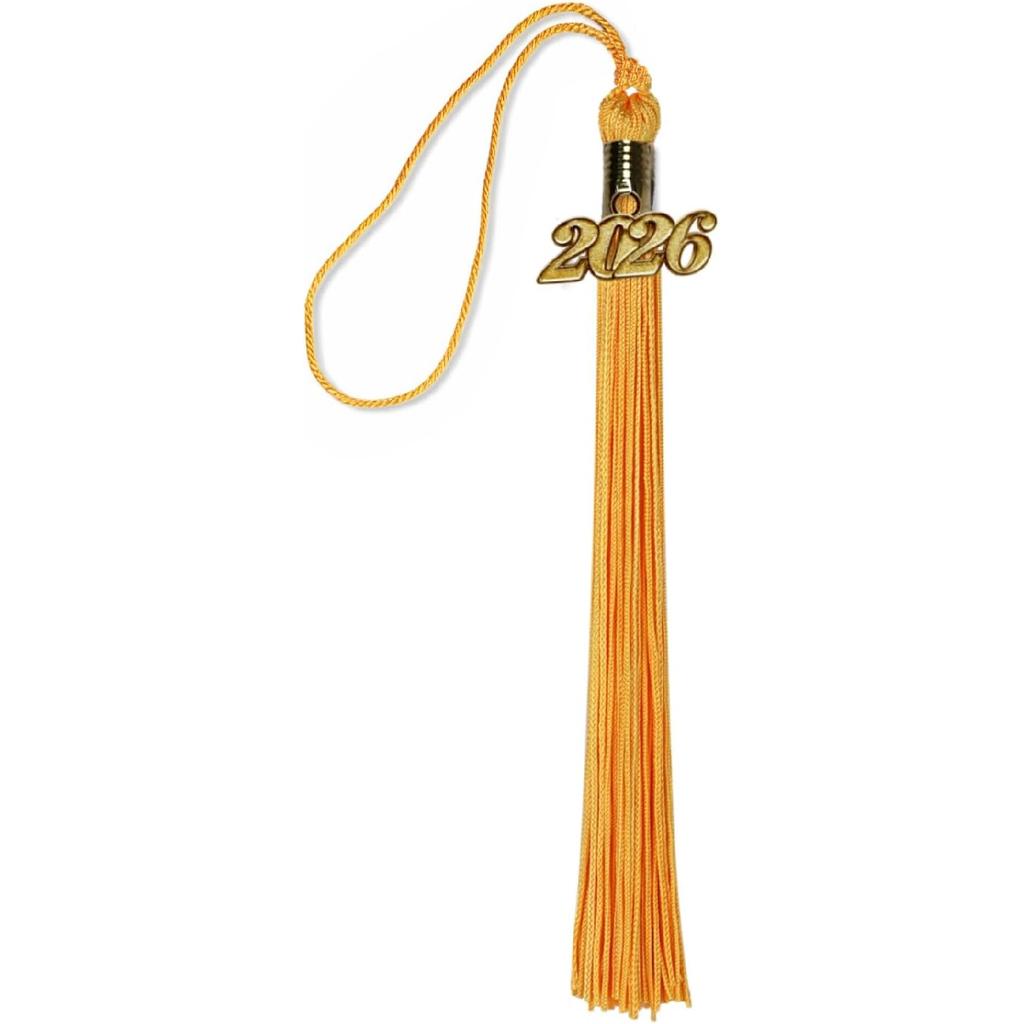 2026 Tassel Graduation with 2026 Gold Charm,Tassels for Graduations Cap, Tassel Suitable for Graduation Hat Decorations, Gold Tassels