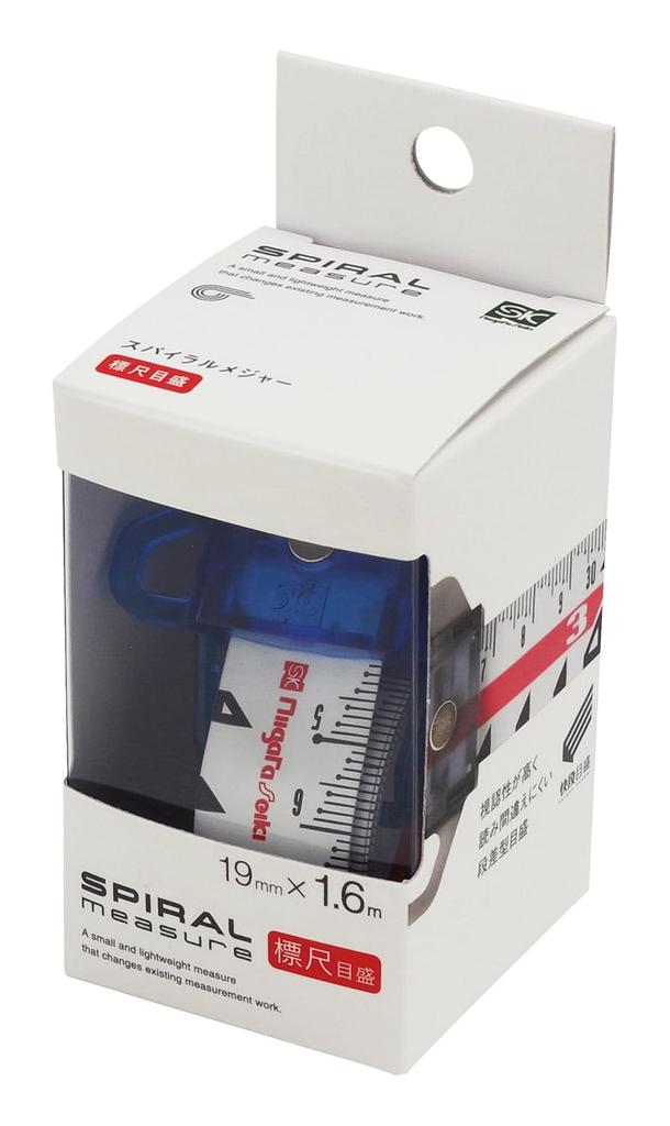 SK Spiral Measure 19mm x Standard Scale Blue 1.6m SMT-1915HBL
