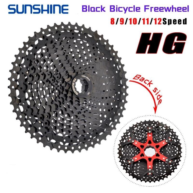 

SUNSHINE HG черный велосипед с выбегом MTB велосипедная кассета 8/9/10/11/12 скорость 40T 52T для SHIMANO горная дорога Велоспорт