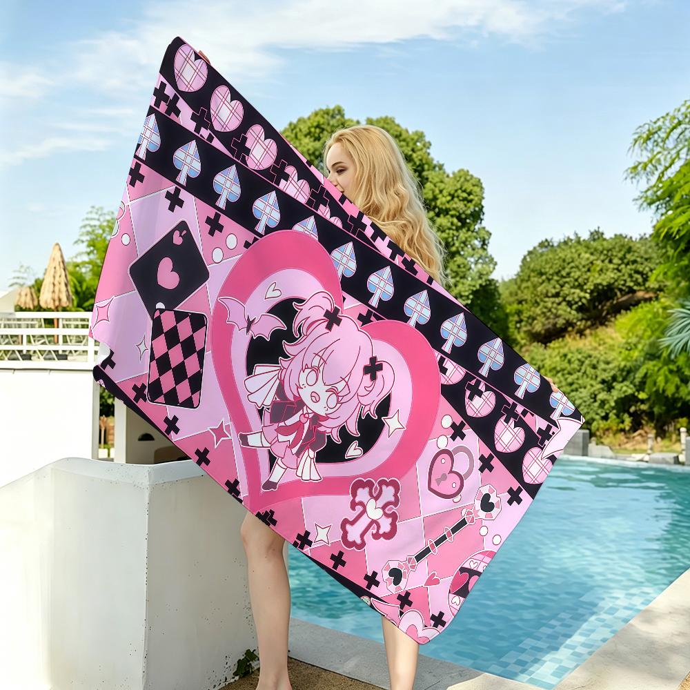 Comic Shugo Chara Towel Yoga Gym Yoga Gym Lightweight Portable for Swimming Beach Travel Sports Accessories Sandproof